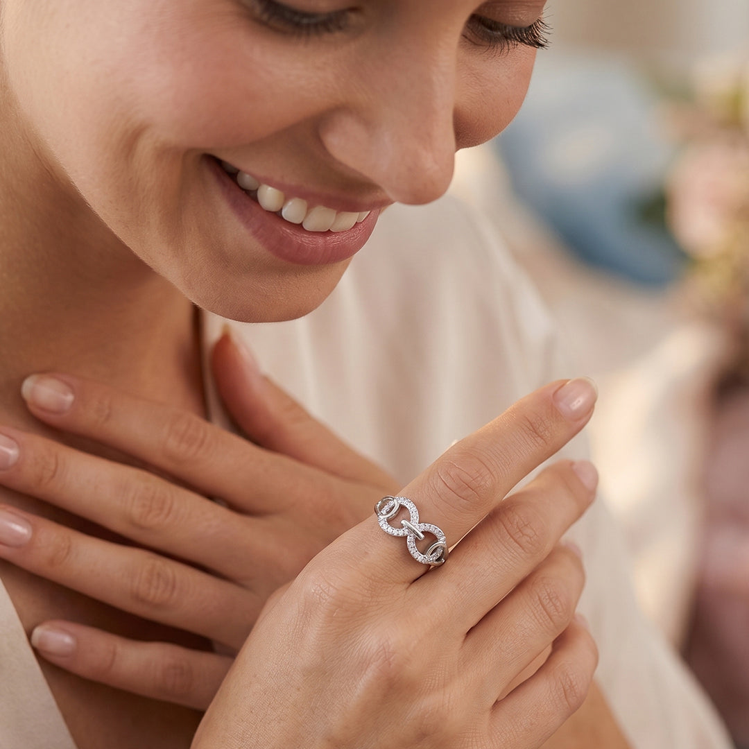 925 Sterling Silver Infinity  Ring