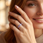 925 Sterling Silver Classic CZ Eternity Band Ring