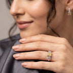 Yellow Stone Silver Ring