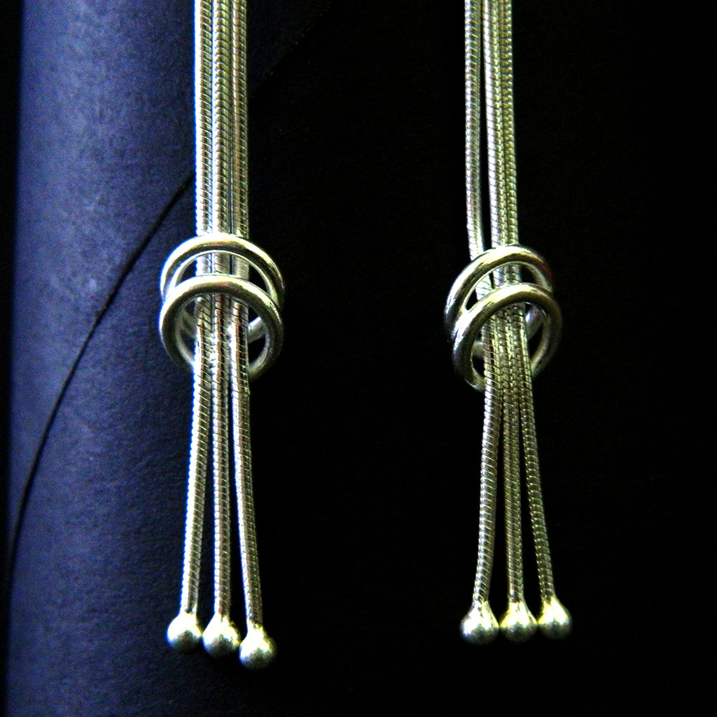Triple Knot Dangling Earrings