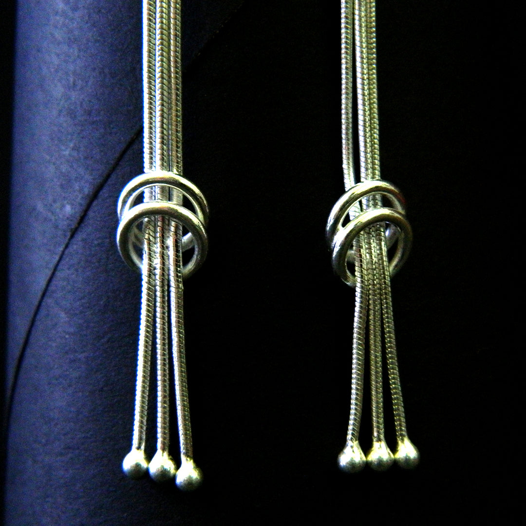 Triple Knot Dangling Earrings