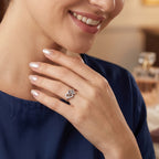 Heart Initial Silver Ring