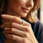 Classic Silver Couple Band Ring