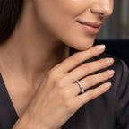 Sparkling Bow Silver Ring