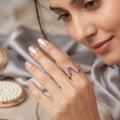 Pink Arch Silver Ring