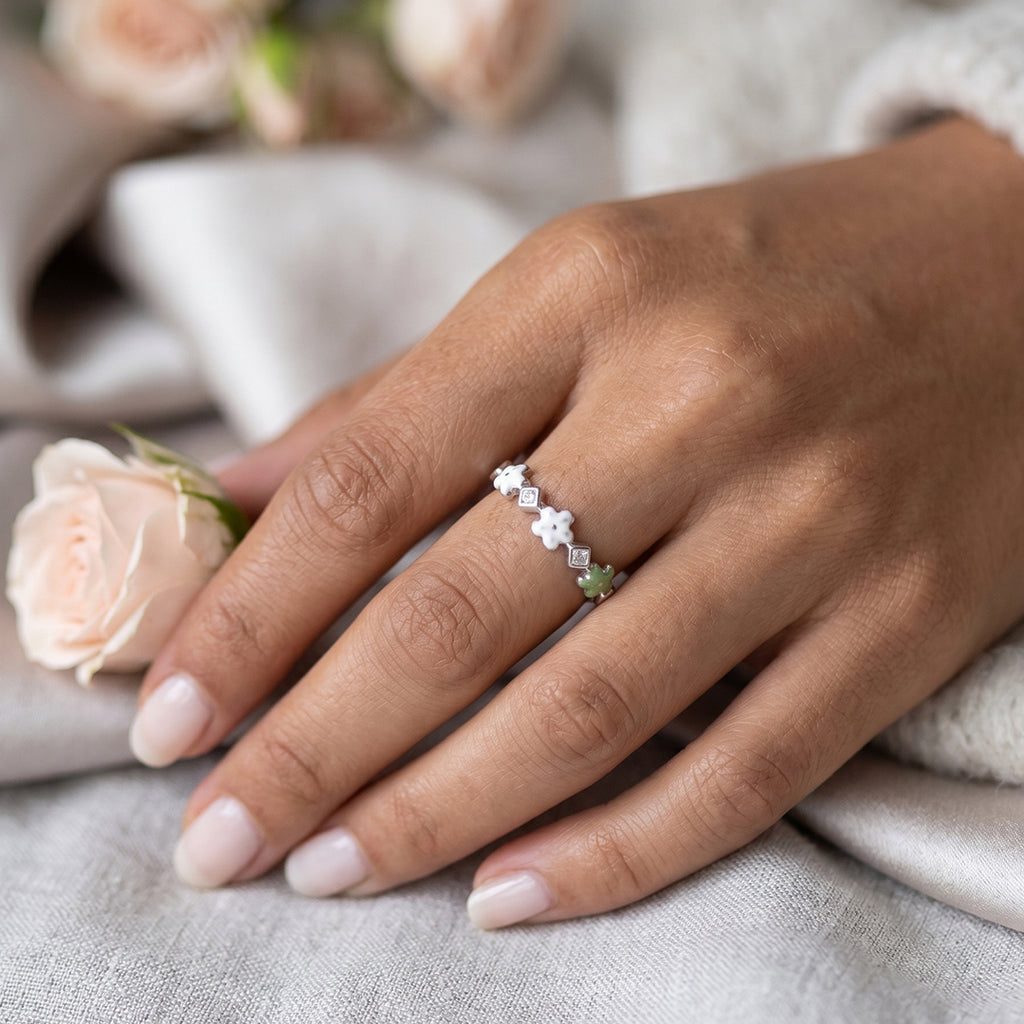 Daisy Flower 925 Sterling Silver Ring for Girls