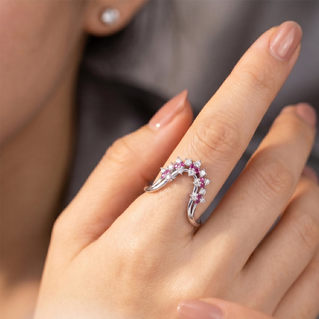 Blossom Arc silver  Ring