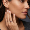Ruby Red Crown Silver Ring