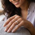 Half Eternity Silver Band Ring