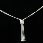 Box Link Tassel Knot Necklace