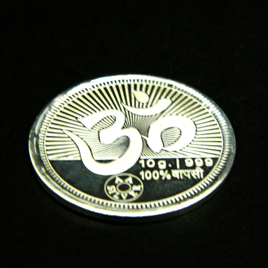 Sacred Om 999 Pure Silver Coin