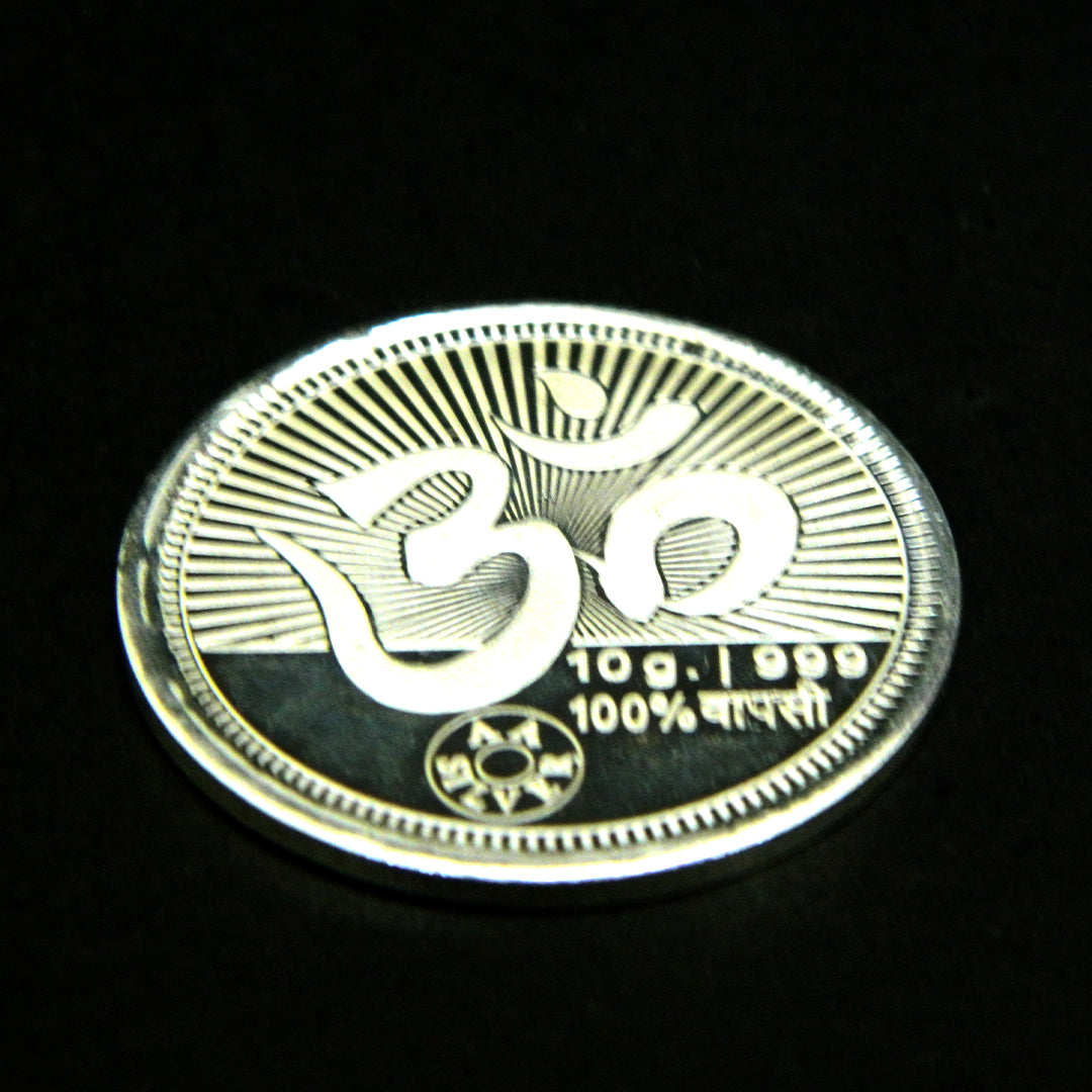 Sacred Om 999 Pure Silver Coin