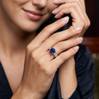 Blue stone  Solitaire Ring