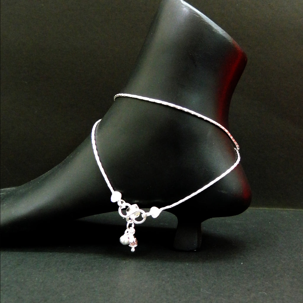 Classic Silver Snake Chain Anklets