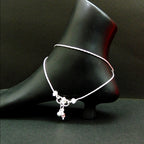 Classic Silver Snake Chain Anklets