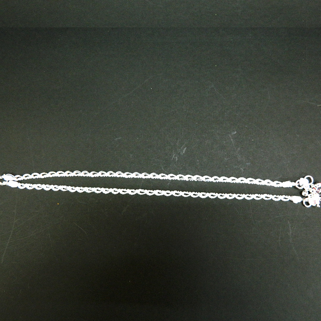 Traditional Silver Link Anklet