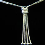 Box Link Tassel Knot Necklace
