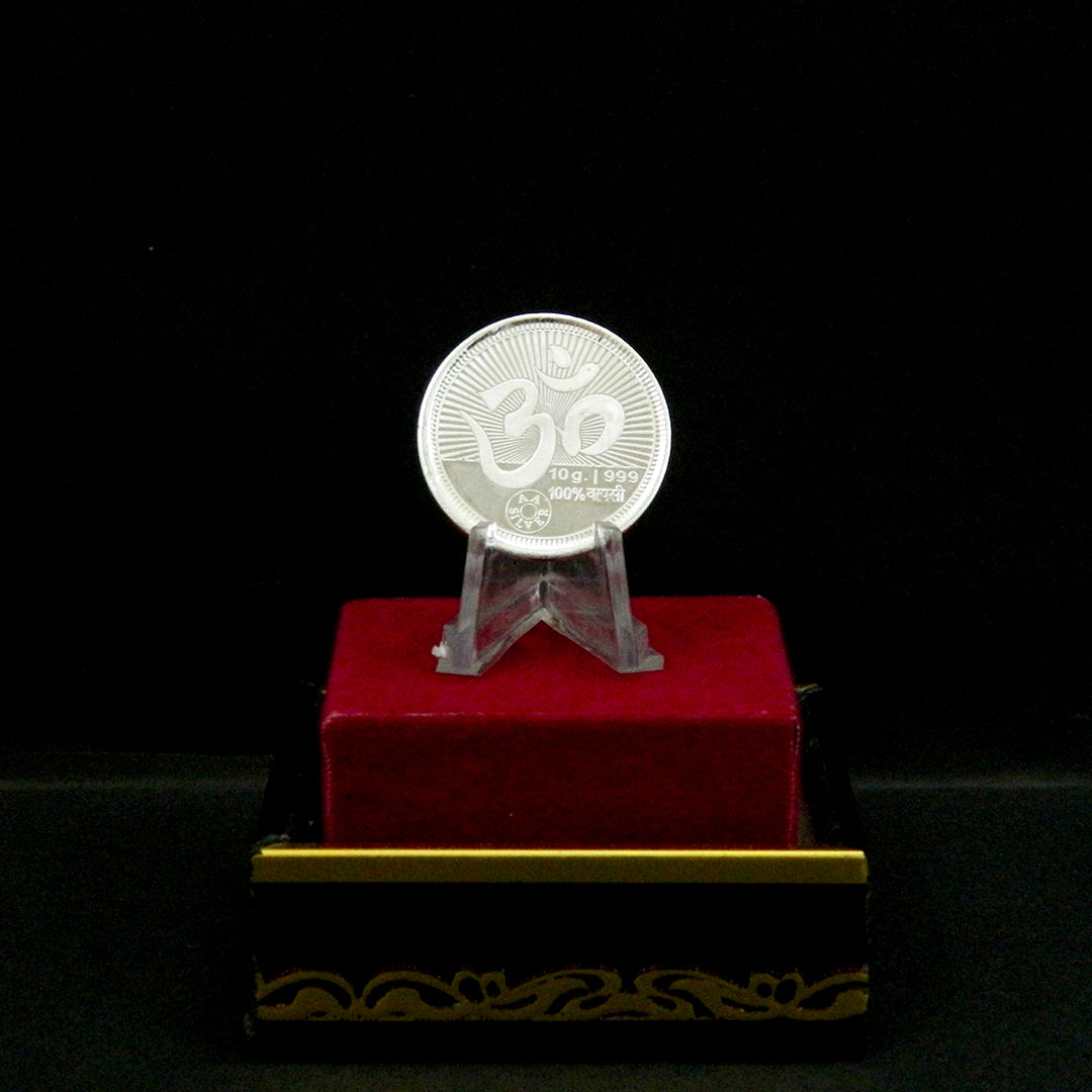 Sacred Om 999 Pure Silver Coin