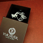 925 Sterling Silver Chain Anklet with Bead Cluster Charm