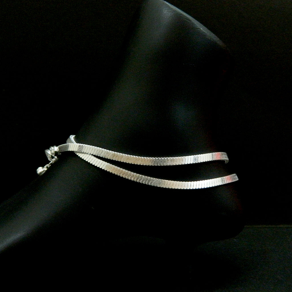 Silver Chain Anklet with charm