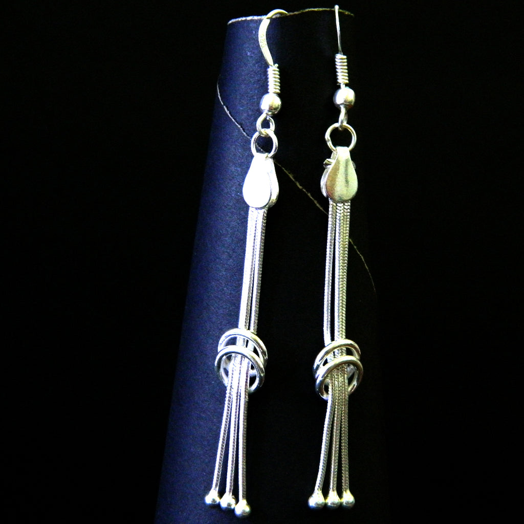 Triple Knot Dangling Earrings