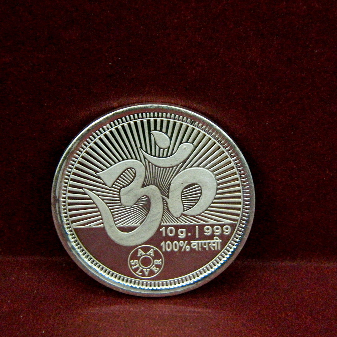 Sacred Om 999 Pure Silver Coin
