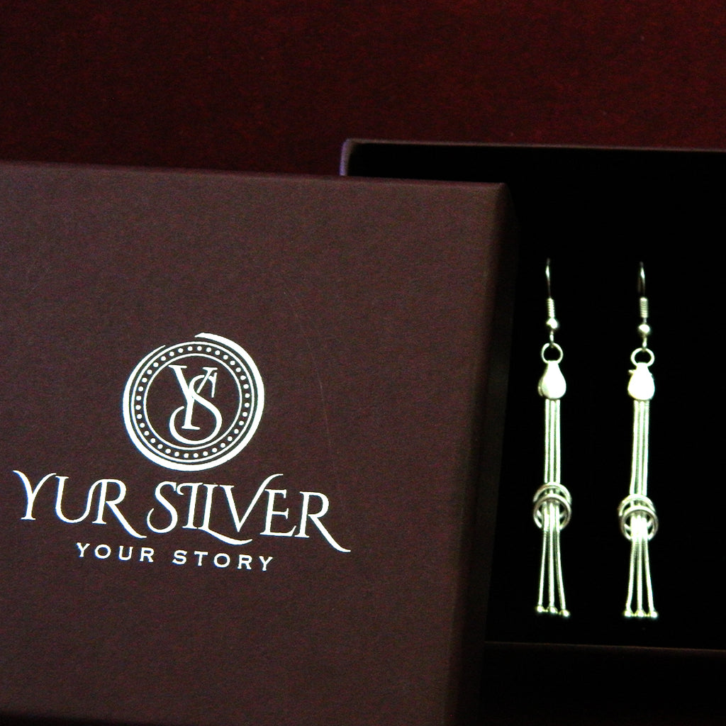Triple Knot Dangling Earrings