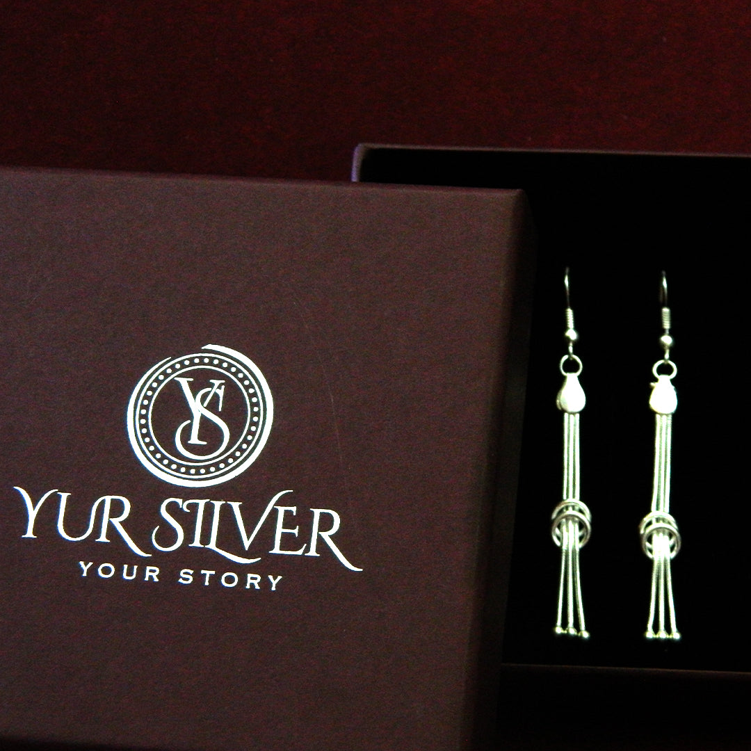 Triple Knot Dangling Earrings