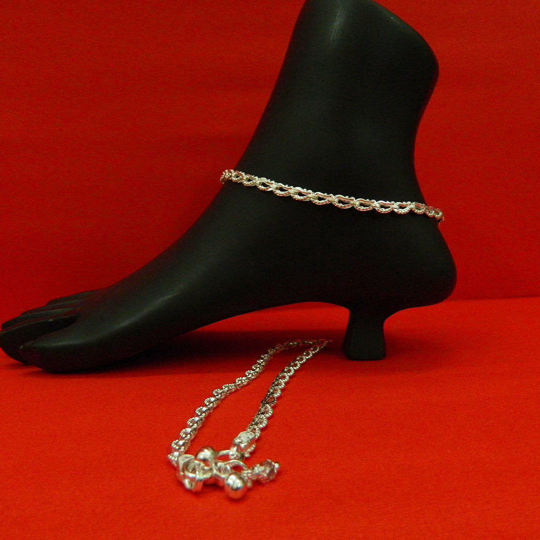 Traditional Silver Link Anklet
