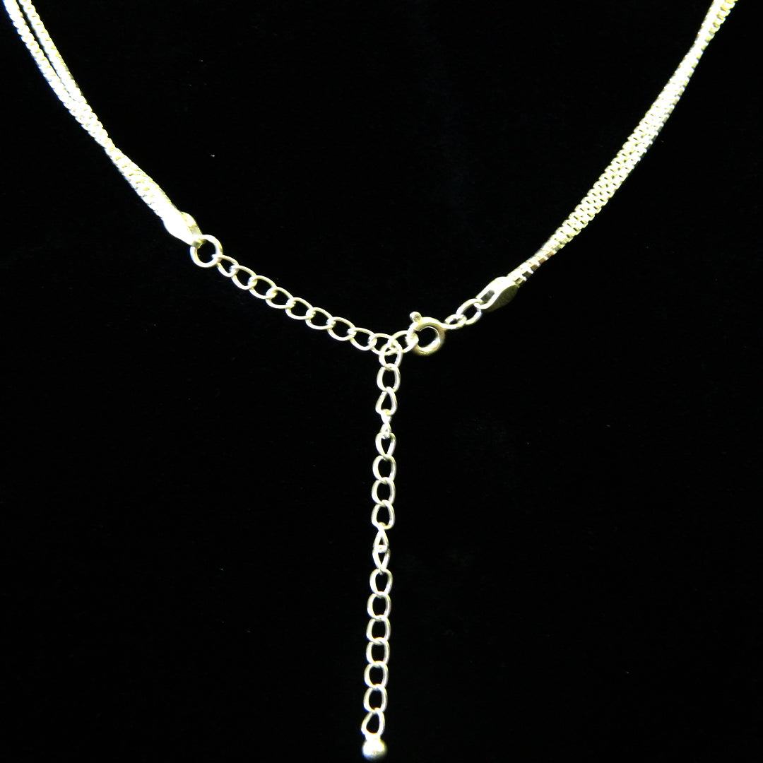 Box Link Tassel Knot Necklace