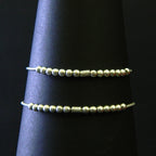 Textured Bead Silver Bracelet