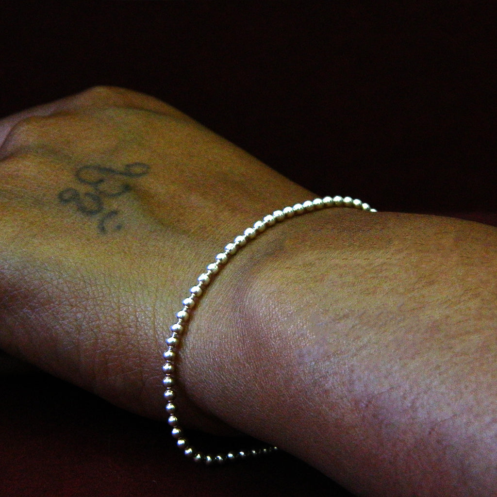 Mini Silver Bead Chain Bracelet