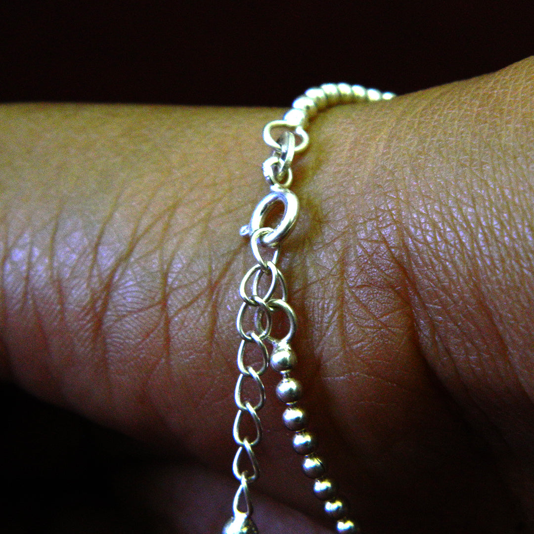 Mini Silver Bead Chain Bracelet