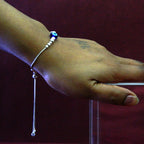 Evil Eye Mini Silver Bead Bracelet