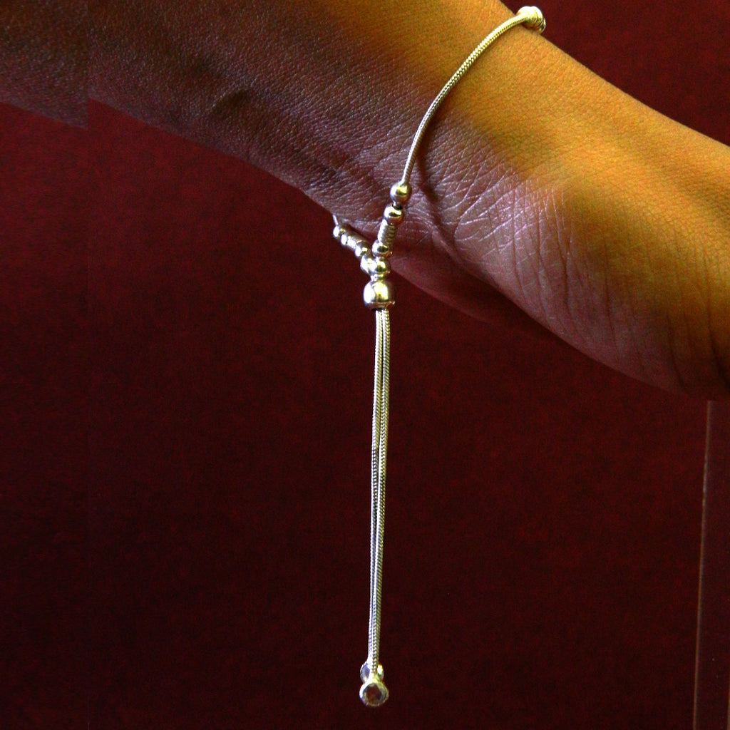 Evil Eye Mini Silver Bead Bracelet