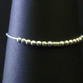 Textured Bead Silver Bracelet