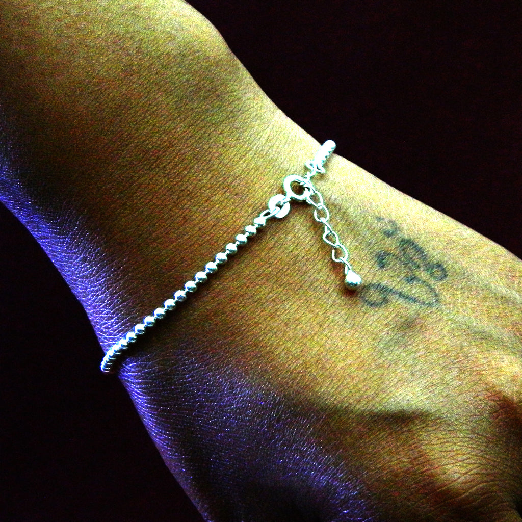 Mini Silver Bead Chain Bracelet