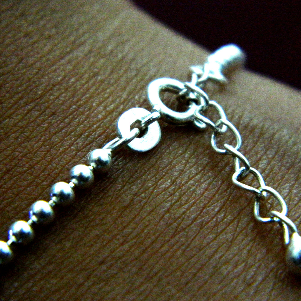 Mini Silver Bead Chain Bracelet