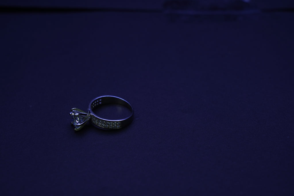 Silver Diamond Band Ring