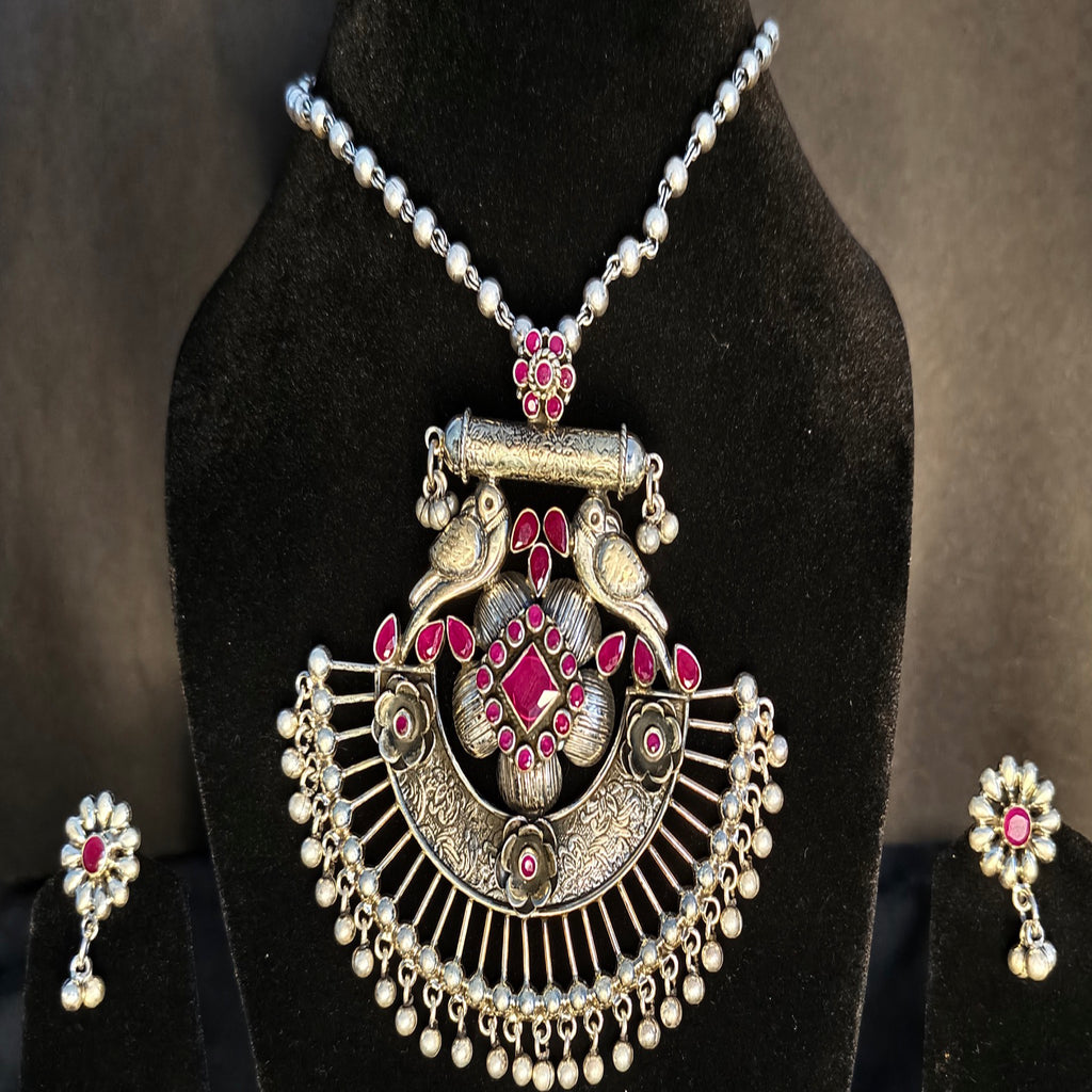Peacock Princess Antique Necklace Set