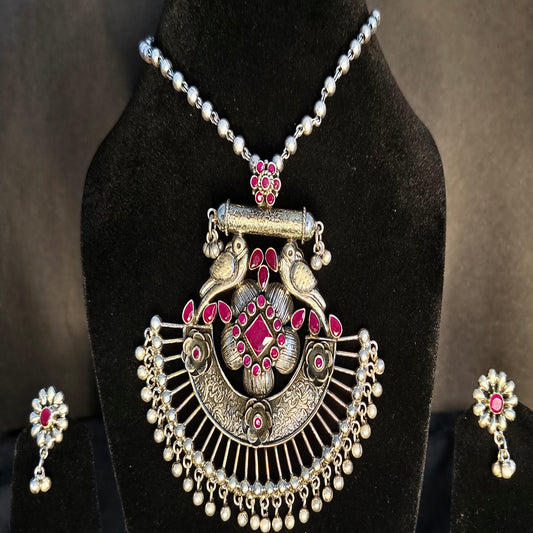 Peacock Princess Antique Necklace Set