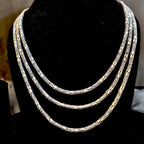 Regal Layered Opera Necklace in 925 Sterling Silver