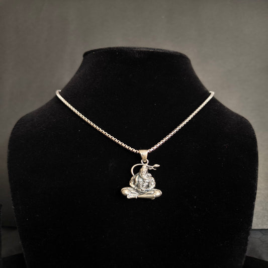 Vayu Veer Old Age Hanuman Matte-Finish Pendant