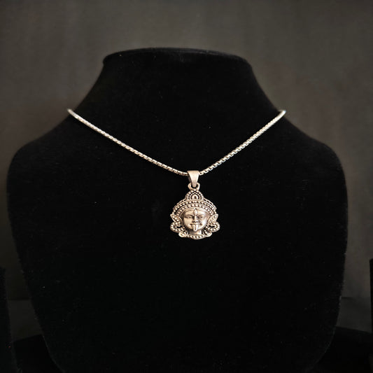 MA Kali Shakti Matte-Finish Face Pendant
