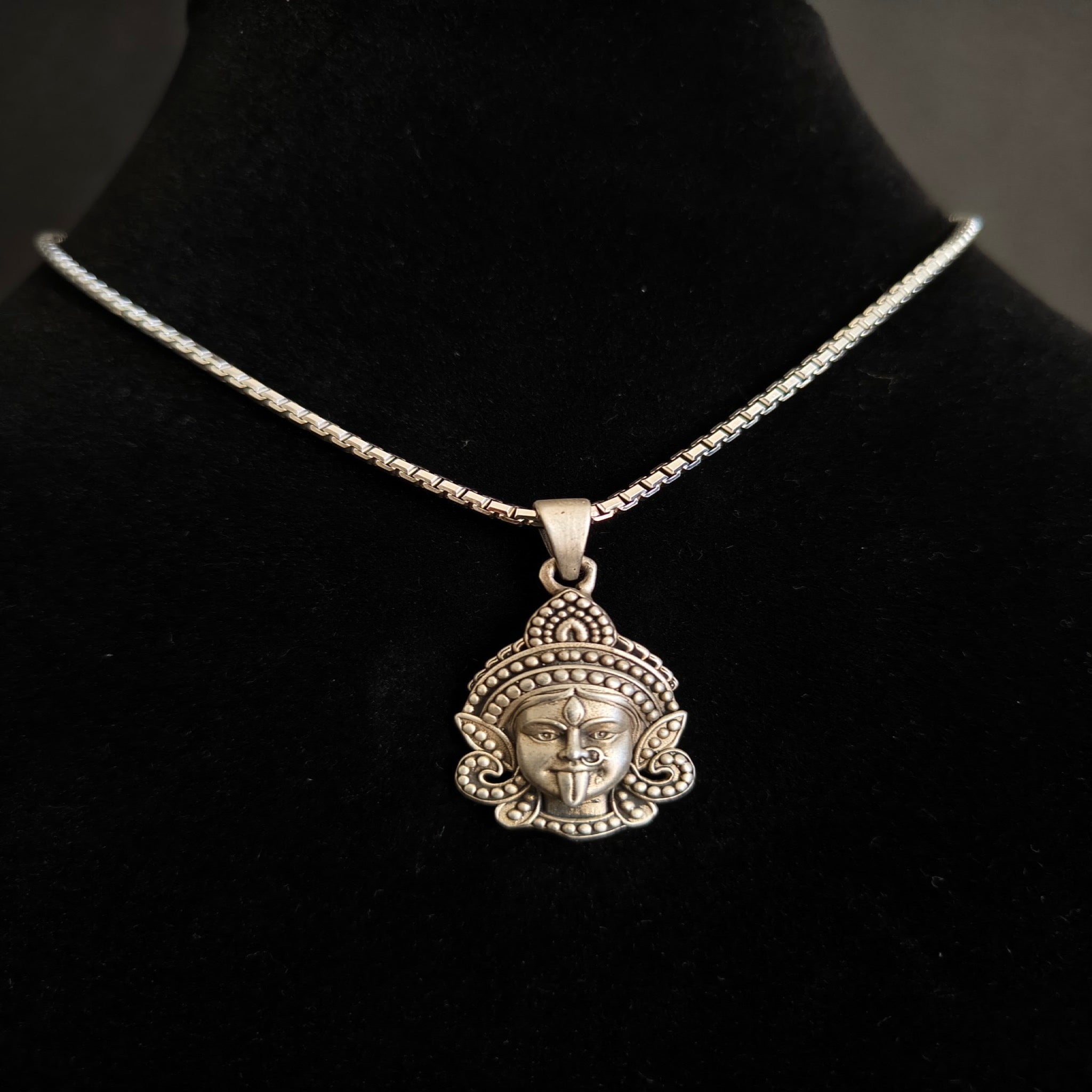 MA Kali Shakti Matte-Finish Face Pendant