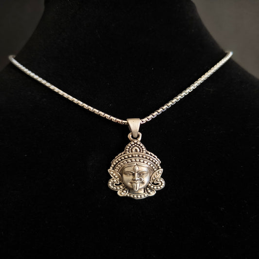MA Kali Shakti Matte-Finish Face Pendant