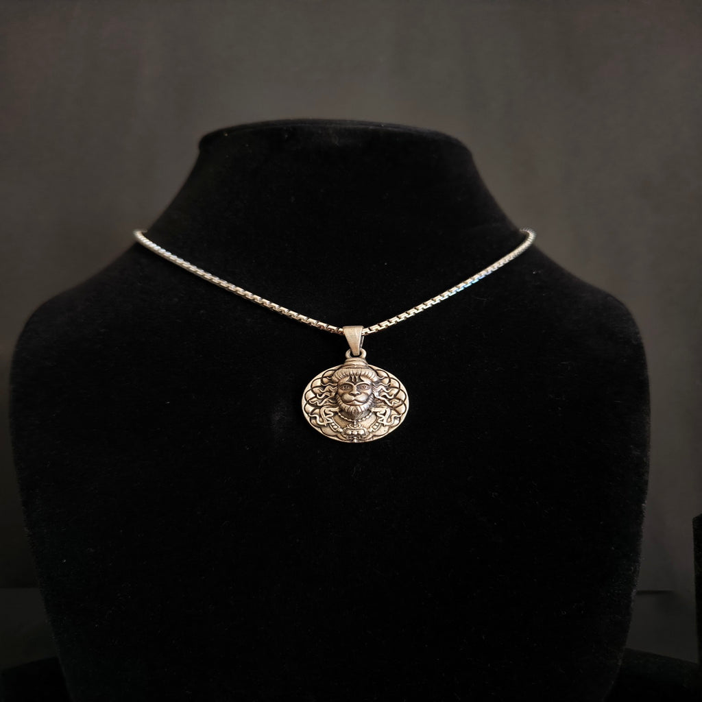 Hanuman Shakti Matte-Finish Face Round Shape Pendant