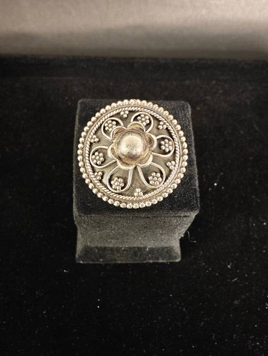 Lotus Mandala Statement Ring