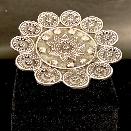 Tribal Mandala Statement Ring