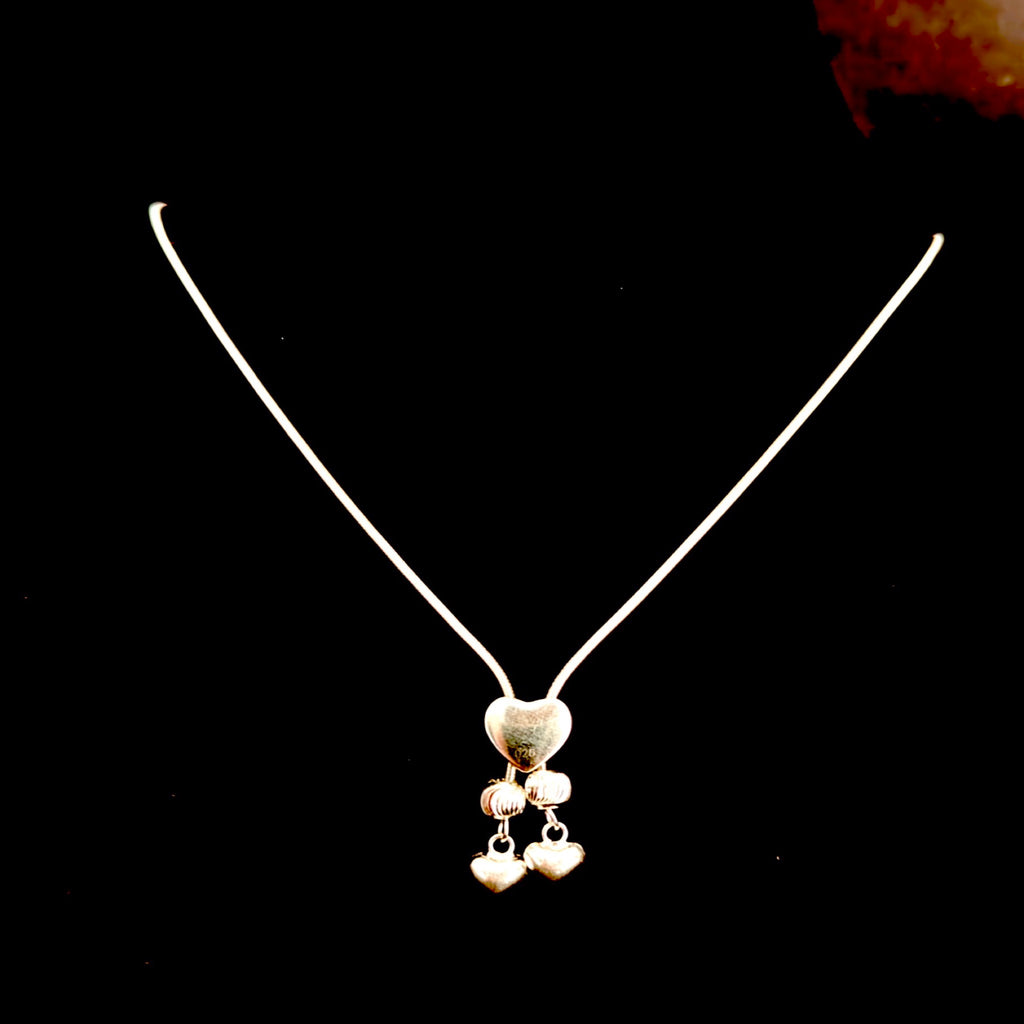 Twin Hearts Dangler Necklace